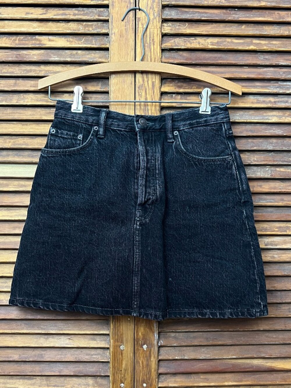 Acne Studios denim skirt, black, EU 34, xs